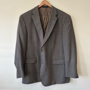 Austin Reed 100% Wool Black and Gray Houndstooth 2 Button Blazer